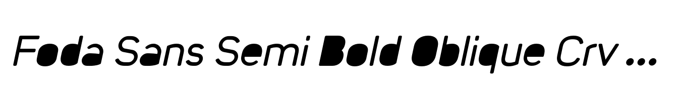 Foda Sans Semi Bold Oblique Crv Solid